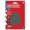 CRAFTSMAN Power Tool Sandpaper Ceramic Mouse Sht 120 Grit 10pk 10-Piece Ceramic Alumina 120-Grit Detail Sandpaper