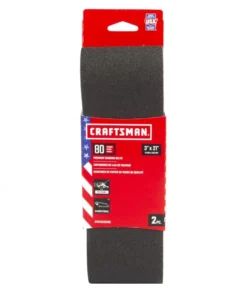CRAFTSMAN Power Tool Sandpaper 3 In x 21 In Z/O Belt 80 Grit 2pk 2-Piece Zirconia Alumina 80-Grit Belt Sandpaper