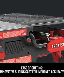 CRAFTSMAN Tile Saws 7-in 30-Amp Tabletop Sliding Table Tile Saw -Craftsman Store 11001532