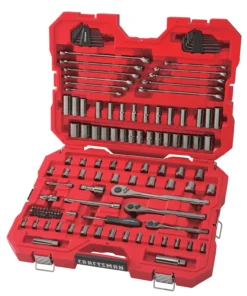 CRAFTSMAN Mechanics Tool Sets 121-Piece Standard (SAE) and Metric Combination Gunmetal Chrome Mechanics Tool Set (1/4-in; 3/8-in) -Craftsman Store 11213199