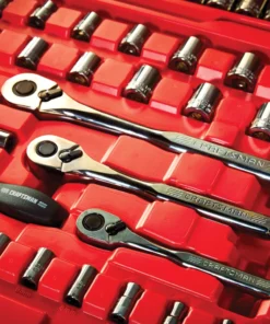 CRAFTSMAN Mechanics Tool Sets 121-Piece Standard (SAE) and Metric Combination Gunmetal Chrome Mechanics Tool Set (1/4-in; 3/8-in) -Craftsman Store 11213202