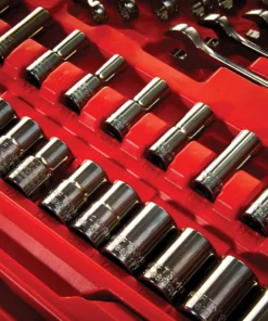 CRAFTSMAN Mechanics Tool Sets 121-Piece Standard (SAE) and Metric Combination Gunmetal Chrome Mechanics Tool Set (1/4-in; 3/8-in) -Craftsman Store 11213203