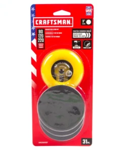 CRAFTSMAN Power Tool Sandpaper 3 In Cer Disc Kit Asst Grits 1+30 Ceramic Alumina Multi-grade Pack Disc Sandpaper