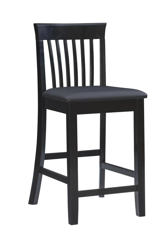 Linon Bar Stools Torino Craftsman Counter Stool Black Counter height (22-in to 26-in) Upholstered Bar Stool 2 Linon Bar Stools Torino Craftsman Counter Stool Black Counter height (22-in to 26-in) Upholstered Bar Stool - Image 2