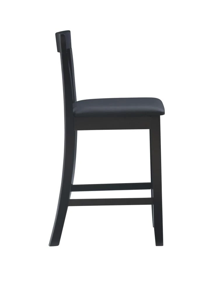 Linon Bar Stools Torino Craftsman Counter Stool Black Counter height (22-in to 26-in) Upholstered Bar Stool 3 Linon Bar Stools Torino Craftsman Counter Stool Black Counter height (22-in to 26-in) Upholstered Bar Stool - Image 3