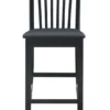 Linon Bar Stools Torino Craftsman Counter Stool Black Counter height (22-in to 26-in) Upholstered Bar Stool
