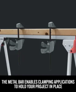 CRAFTSMAN Saw Horses Essential 33.66-in W x 28.9-in H Metal Saw Horse (1000-lb Capacity) -Craftsman Store 11586807