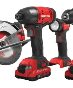 CRAFTSMAN Power Tool Combo Kits V20 4-Tool 20-Volt Max Power Tool Combo Kit Case (2-Batteries Included and Charger Included)
