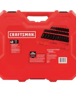 CRAFTSMAN Impact Sockets & Impact Socket Sets 48-Piece Standard (SAE) and Metric Combination 1/2-in Drive Set 6-Point Impact Socket Set -Craftsman Store 11659442