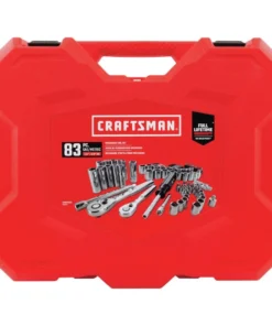 CRAFTSMAN Mechanics Tool Sets 83-Piece Standard (SAE) and Metric Combination Polished Chrome Mechanics Tool Set (1/4-in; 3/8-in) -Craftsman Store 11670729