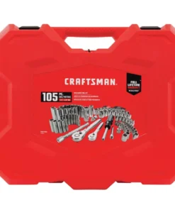 CRAFTSMAN Mechanics Tool Sets 105-Piece Standard (SAE) and Metric Combination Polished Chrome Mechanics Tool Set (1/4-in; 3/8-in) -Craftsman Store 11670786