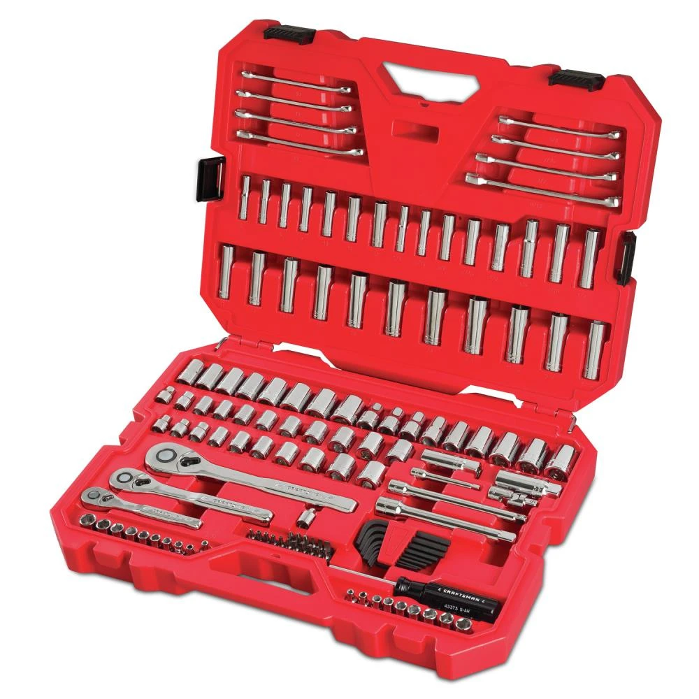 CRAFTSMAN Mechanics Tool Sets 135-Piece Standard (SAE) and Metric Combination Polished Chrome Mechanics Tool Set (1/4-in; 3/8-in) 4 CRAFTSMAN Mechanics Tool Sets 135-Piece Standard (SAE) and Metric Combination Polished Chrome Mechanics Tool Set (1/4-in; 3/8-in) - Image 4