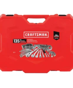 CRAFTSMAN Mechanics Tool Sets 135-Piece Standard (SAE) and Metric Combination Polished Chrome Mechanics Tool Set (1/4-in; 3/8-in) 10 CRAFTSMAN Mechanics Tool Sets 135-Piece Standard (SAE) and Metric Combination Polished Chrome Mechanics Tool Set (1/4-in; 3/8-in) -Craftsman Store 11670802