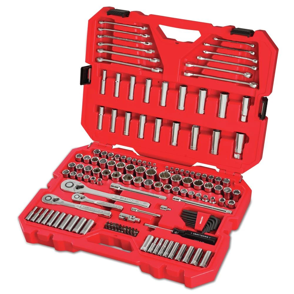CRAFTSMAN Mechanics Tool Sets 159-Piece Standard (SAE) and Metric Combination Polished Chrome Mechanics Tool Set (1/4-in; 3/8-in) 4 CRAFTSMAN Mechanics Tool Sets 159-Piece Standard (SAE) and Metric Combination Polished Chrome Mechanics Tool Set (1/4-in; 3/8-in) - Image 4