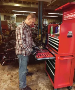 CRAFTSMAN Bottom Tool Cabinets 2000 Series 26.5-in W x 37.5-in H 5-Drawer Steel Rolling Tool Cabinet (Red) -Craftsman Store 11963343