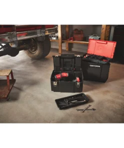 CRAFTSMAN Portable Tool Boxes DIY 19-in Red Plastic Wheels Lockable Tool Box -Craftsman Store 11997457