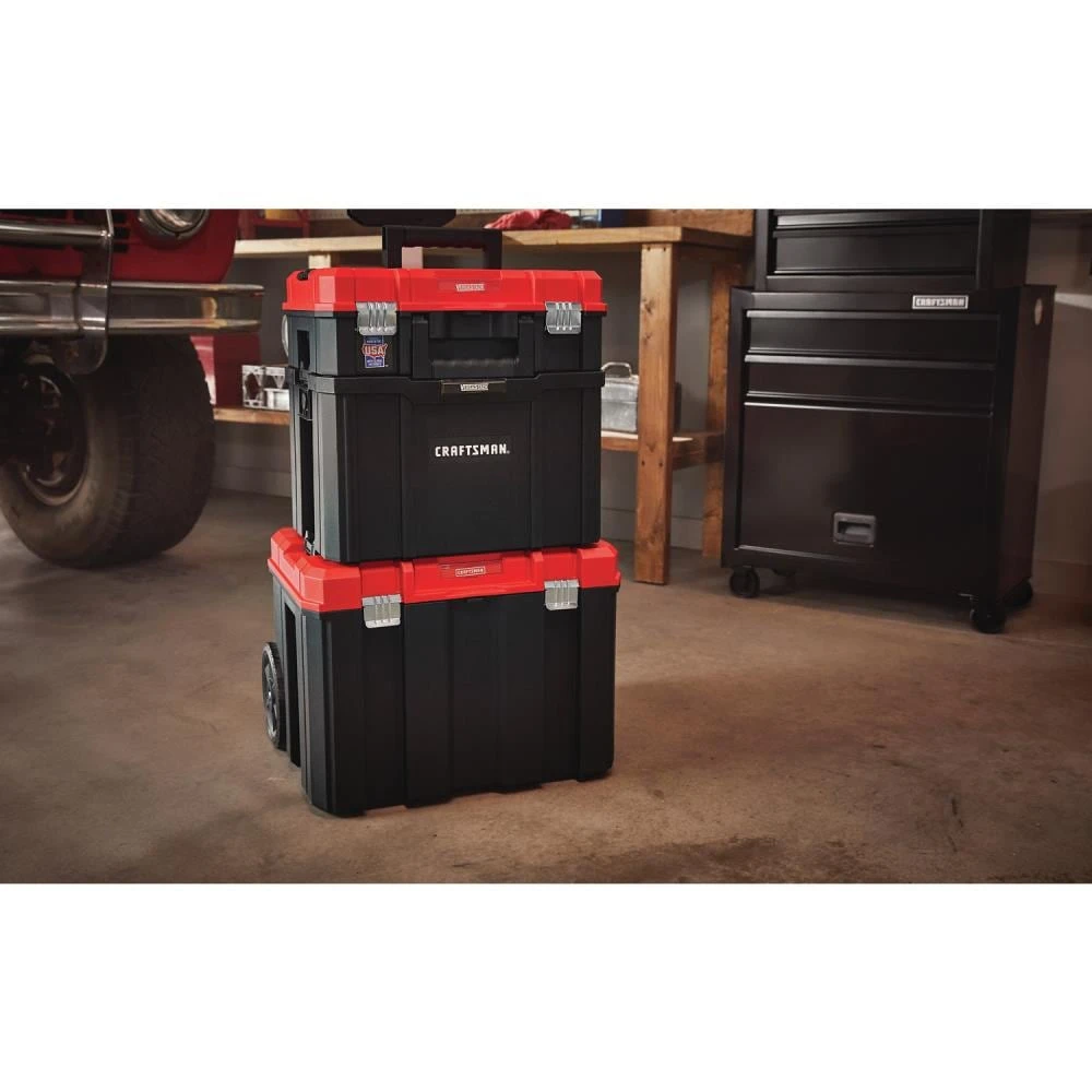 CRAFTSMAN Portable Tool Boxes VERSASTACK System 17-in Red Plastic Tool Box 4 CRAFTSMAN Portable Tool Boxes VERSASTACK System 17-in Red Plastic Tool Box - Image 4