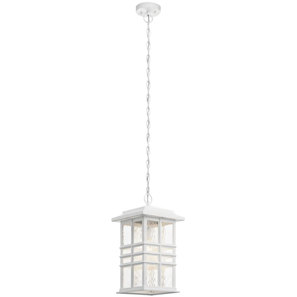 Kichler Pendant Lighting Beacon Square White Craftsman Textured Glass Lantern Pendant Light 1 Kichler Pendant Lighting Beacon Square White Craftsman Textured Glass Lantern Pendant Light