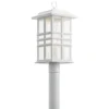 Kichler Post Light Parts Beacon Square 150-Watt 20.5-in White Craftsman Light Post Lantern