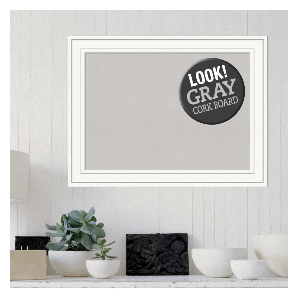 Amanti Art Memo Boards Craftsman White Frame Collection 32.88-in W x 24.88-in H Landscape or Portrait Bulletin Board 4 Amanti Art Memo Boards Craftsman White Frame Collection 32.88-in W x 24.88-in H Landscape or Portrait Bulletin Board - Image 4
