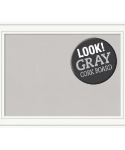 Amanti Art Memo Boards Craftsman White Frame Collection 32.88-in W x 24.88-in H Landscape or Portrait Bulletin Board