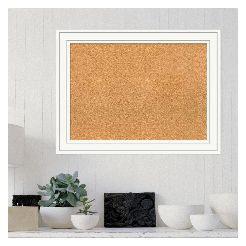 Amanti Art Memo Boards Craftsman White Frame Collection 32.88-in W x 24.88-in H Landscape or Portrait Bulletin Board 4 Amanti Art Memo Boards Craftsman White Frame Collection 32.88-in W x 24.88-in H Landscape or Portrait Bulletin Board - Image 4