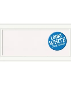 Amanti Art Memo Boards Craftsman White Frame Collection 34.88-in W x 16.88-in H Landscape or Portrait Bulletin Board