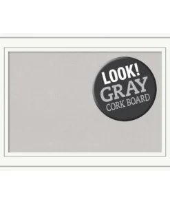 Amanti Art Memo Boards Craftsman White Frame Collection 28.88-in W x 20.88-in H Landscape or Portrait Bulletin Board