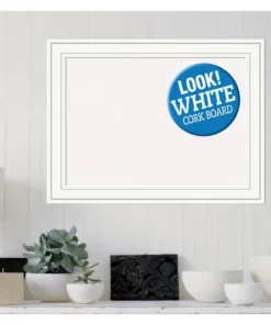 Amanti Art Memo Boards Craftsman White Frame Collection 32.88-in W x 24.88-in H Landscape or Portrait Bulletin Board -Craftsman Store 12051410