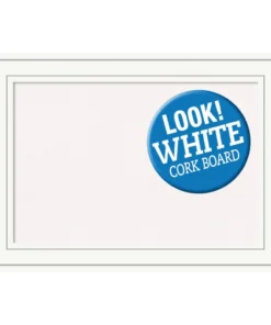 Amanti Art Memo Boards Craftsman White Frame Collection 28.88-in W x 20.88-in H Landscape or Portrait Bulletin Board