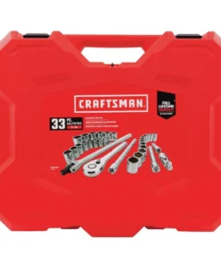 CRAFTSMAN Mechanics Tool Sets 33-Piece Standard (SAE) and Metric Combination Polished Chrome Mechanics Tool Set (3/8-in) -Craftsman Store 12190897