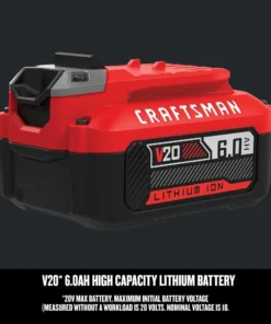 CRAFTSMAN Power Tool Batteries & Chargers V20 20-Volt Max 6 Amp-Hour Lithium Power Tool Battery -Craftsman Store 12232009