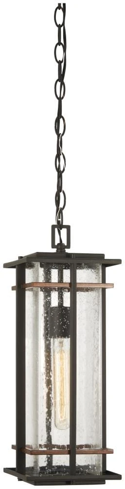Minka Lavery Pendant Lighting San Marcos Black with Antique Copper Accents Craftsman Clear Glass Linear Outdoor Pendant Light 1 Minka Lavery Pendant Lighting San Marcos Black with Antique Copper Accents Craftsman Clear Glass Linear Outdoor Pendant Light