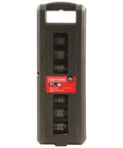 CRAFTSMAN Impact Sockets & Impact Socket Sets 7-Piece Standard (SAE) and Metric Combination 1/2-in Drive Set 6-Point Impact Socket Set -Craftsman Store 12258572