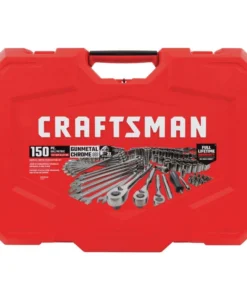 CRAFTSMAN Mechanics Tool Sets 150-Piece Standard (SAE) and Metric Combination Gunmetal Chrome Mechanics Tool Set (1/4-in; 3/8-in) -Craftsman Store 12259351
