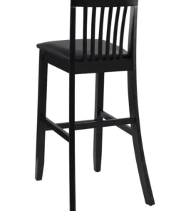 Linon Bar Stools Torino Craftsman Bar Stool Black Bar height (27-in to 35-in) Upholstered Bar Stool -Craftsman Store 12367023
