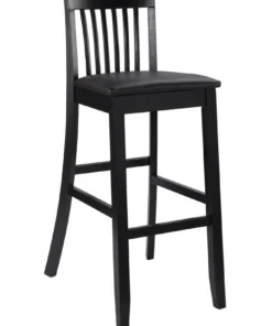 Linon Bar Stools Torino Craftsman Bar Stool Black Bar height (27-in to 35-in) Upholstered Bar Stool