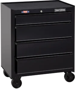 CRAFTSMAN Bottom Tool Cabinets 1000 Series 26.5-in W x 32.5-in H 4-Drawer Steel Rolling Tool Cabinet (Black) -Craftsman Store 12459508 scaled