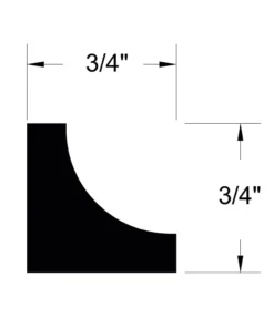 EverTrue Craftsman 3/4-in x 8-ft Unfinished Vinyl Cove Moulding 5 EverTrue Craftsman 3/4-in x 8-ft Unfinished Vinyl Cove Moulding -Craftsman Store 12492987