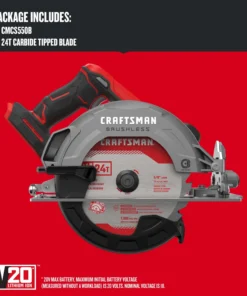 CRAFTSMAN Circular Saws V20 20-Volt Max 7-1/4-in Brushless Cordless Circular Saw -Craftsman Store 13631865
