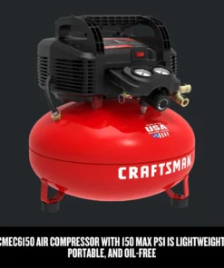 CRAFTSMAN Air Compressors 6-Gallon Single Stage Portable Electric Pancake Air Compressor (1-Tools Included) 9 CRAFTSMAN Air Compressors 6-Gallon Single Stage Portable Electric Pancake Air Compressor (1-Tools Included) -Craftsman Store 14029080