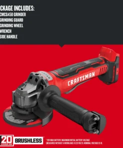 CRAFTSMAN Angle Grinders V20 4.5-in 20-Volt Max Paddle Switch Brushless Cordless Angle Grinder 14 CRAFTSMAN Angle Grinders V20 4.5-in 20-Volt Max Paddle Switch Brushless Cordless Angle Grinder -Craftsman Store 14151727