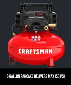 CRAFTSMAN Air Compressors 6-Gallon Single Stage Portable Electric Pancake Air Compressor -Craftsman Store 14206726