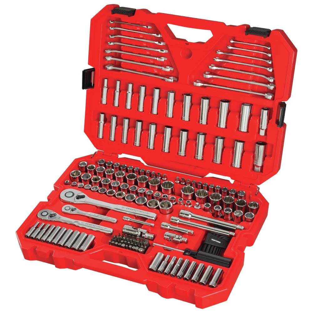 CRAFTSMAN Mechanics Tool Sets 189-Piece Standard (SAE) and Metric Combination Polished Chrome Mechanics Tool Set (1/4-in; 3/8-in) 4 CRAFTSMAN Mechanics Tool Sets 189-Piece Standard (SAE) and Metric Combination Polished Chrome Mechanics Tool Set (1/4-in; 3/8-in) - Image 4