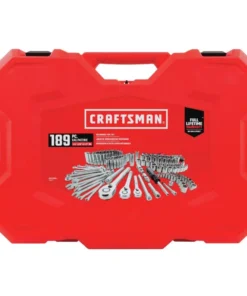 CRAFTSMAN Mechanics Tool Sets 189-Piece Standard (SAE) and Metric Combination Polished Chrome Mechanics Tool Set (1/4-in; 3/8-in) 10 CRAFTSMAN Mechanics Tool Sets 189-Piece Standard (SAE) and Metric Combination Polished Chrome Mechanics Tool Set (1/4-in; 3/8-in) -Craftsman Store 14207321