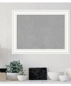 Amanti Art Memo Boards Craftsman White Frame Collection 32.88-in W x 24.88-in H Landscape or Portrait Bulletin Board -Craftsman Store 14334990
