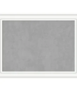 Amanti Art Memo Boards Craftsman White Frame Collection 32.88-in W x 24.88-in H Landscape or Portrait Bulletin Board