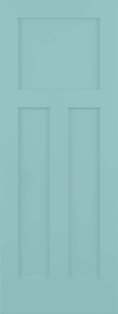 ReliaBilt Slab Doors Shaker 24-in x 80-in Sea Mist 3-Panel Craftsman 1 ReliaBilt Slab Doors Shaker 24-in x 80-in Sea Mist 3-Panel Craftsman