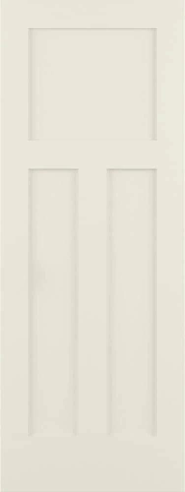 ReliaBilt Slab Doors Shaker 28-in x 80-in Moonglow 3-Panel Craftsman 1 ReliaBilt Slab Doors Shaker 28-in x 80-in Moonglow 3-Panel Craftsman