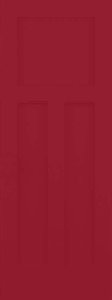ReliaBilt Slab Doors Shaker 24-in x 80-in Barn Red 3-Panel Craftsman 1 ReliaBilt Slab Doors Shaker 24-in x 80-in Barn Red 3-Panel Craftsman